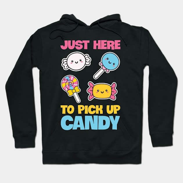 Just here to pick up candy Design for a Halloween Nerd Hoodie by ErdnussbutterToast